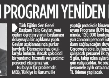 İŞGÜCÜ UYUM PROGRAMI YENİDEN DÜZENLENSİN – TÜRKGÜN