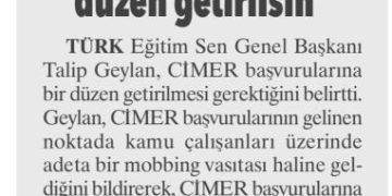 CİMER başvurularına düzen getirilsin – Aydınlık