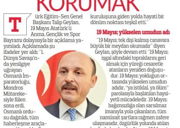 Vazifemiz; Türk İstiklal ve Cumhuriyetini Korumak – Türkgün