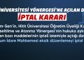 HİTİT ÜNİVERSİTESİ YÖNERGESİ’NE AÇILAN DAVADA İPTAL KARARI